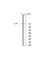 Dutack Mini Brad SKN12 20 mm. verzinkt