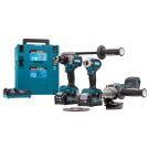 Makita DK0125G301 40 V Max Combiset boren, (slag)schroeven en slijpen