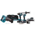 Makita DK0126G401 40 V Max Combiset boren, (slag)schroeven, slijpen en zagen