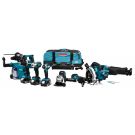 Makita DLX8026TW1 18 V Combiset voor (slag)schroeven, (klop)boren, slijpen, zagen en monteren met multitool