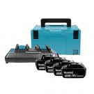 Makita 198091-4 Startset LXT DC18RD + 4x BL1860B